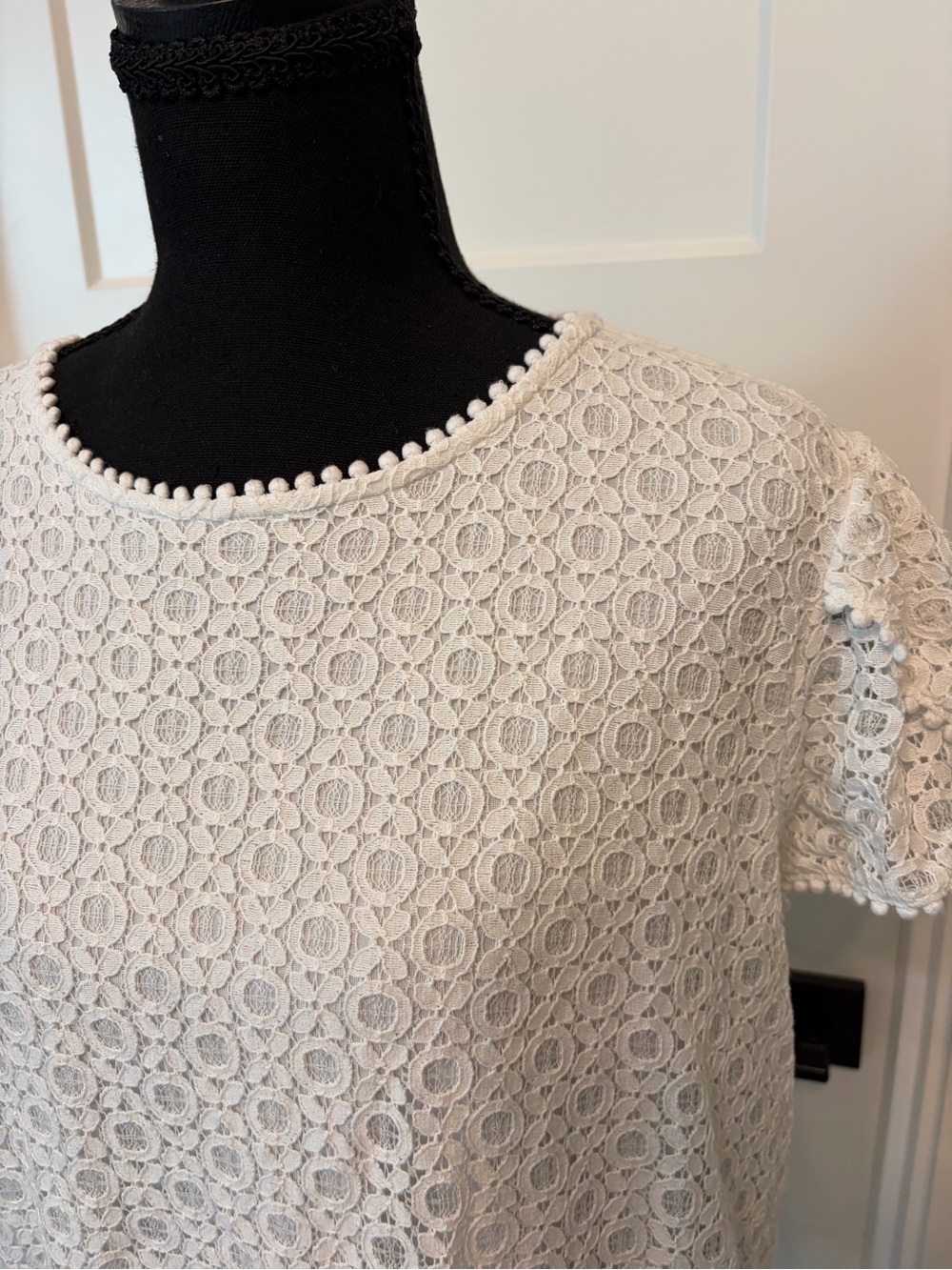 Liz Claiborne Top Sz L flutter sleeves